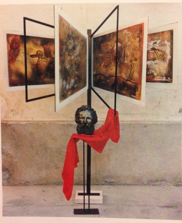 Arte e filosofia anno 1992/ tecnica mista/ ferro,terracotta e pannelli legno