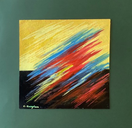 TRACCE DI TRAMONTO- smalti /acrilici su carta fotografica